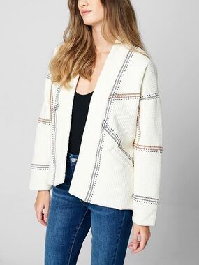 Blank NYC Embroidered Quilted Cotton Jacket | Small